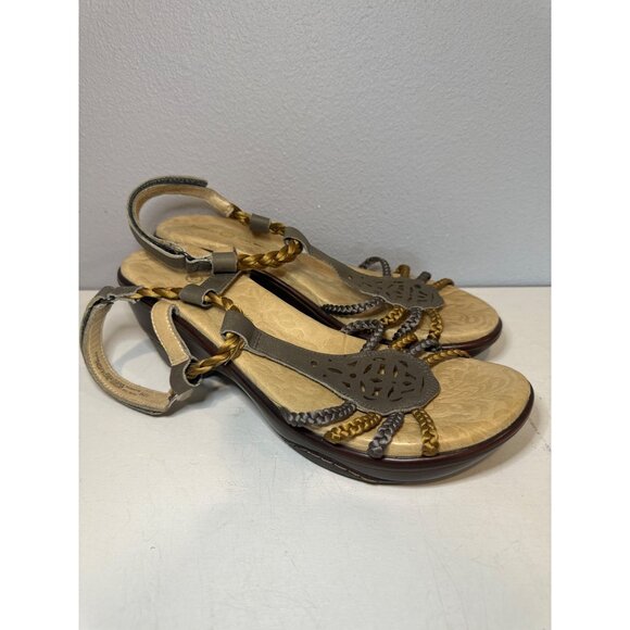 Jambu Women Sandal Sz 10M Sport Wedge Design Petal II Leather Strappy Boho Comfy - Picture 3 of 11